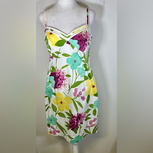 The Perfect Spring Summer Dress by Nine West. Vibrant Classy & Feminine 
Size 10 - Picture 3 of 6